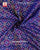 Traditional Red Blue Buttonful Semi Double Weave Rajkot Patola Dupatta