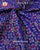 Traditional Red Blue Buttonful Semi Double Weave Rajkot Patola Dupatta