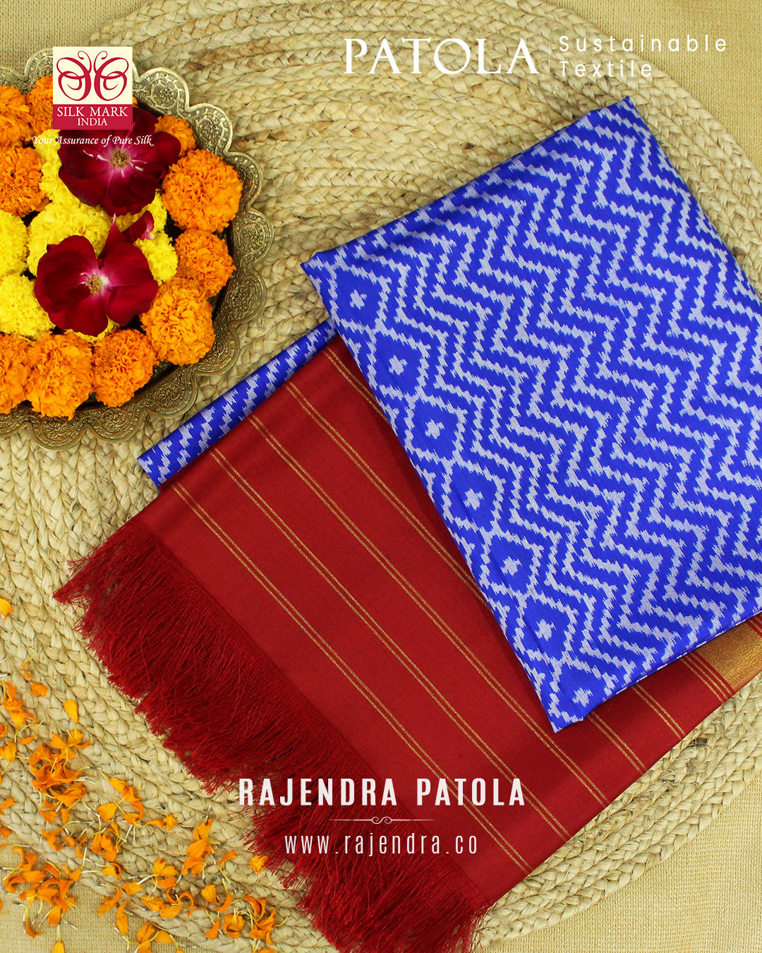 Exclusive Laheriya Bhat Semi Double Weave Rajkot Patola Dupatta