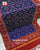Navratna Design Red and Blue Semi Double Weave Rajkot Patola Dupatta