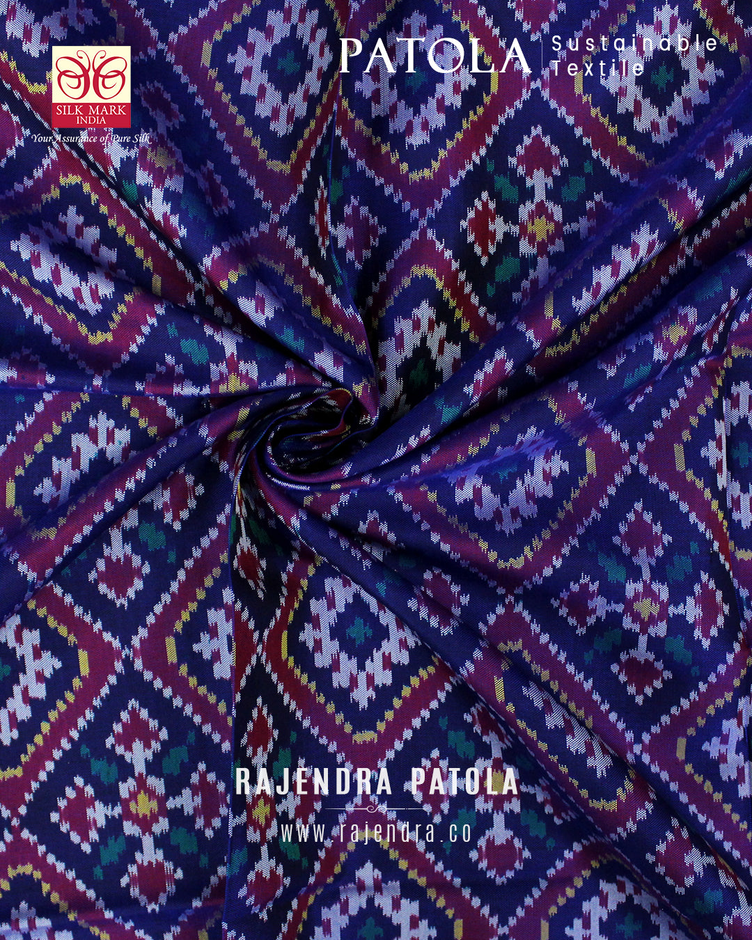Traditional Panchanda Bhat Semi Double Weave Rajkot Patola Dupatta