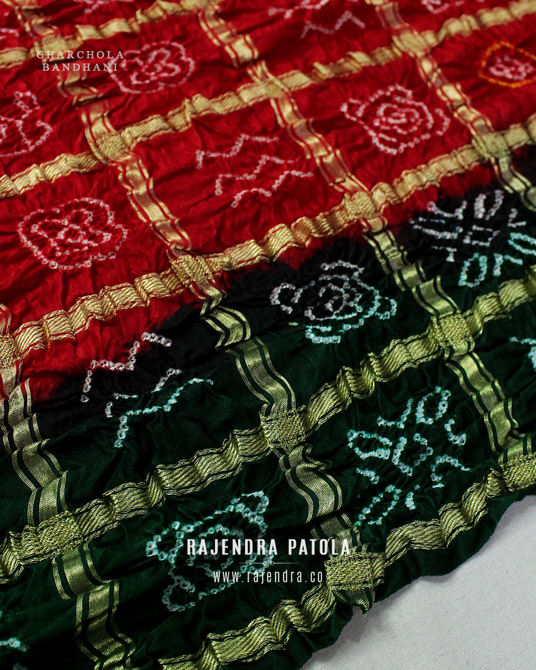 Traditional Gharchola Pure Gaji Silk Bandhani Saree