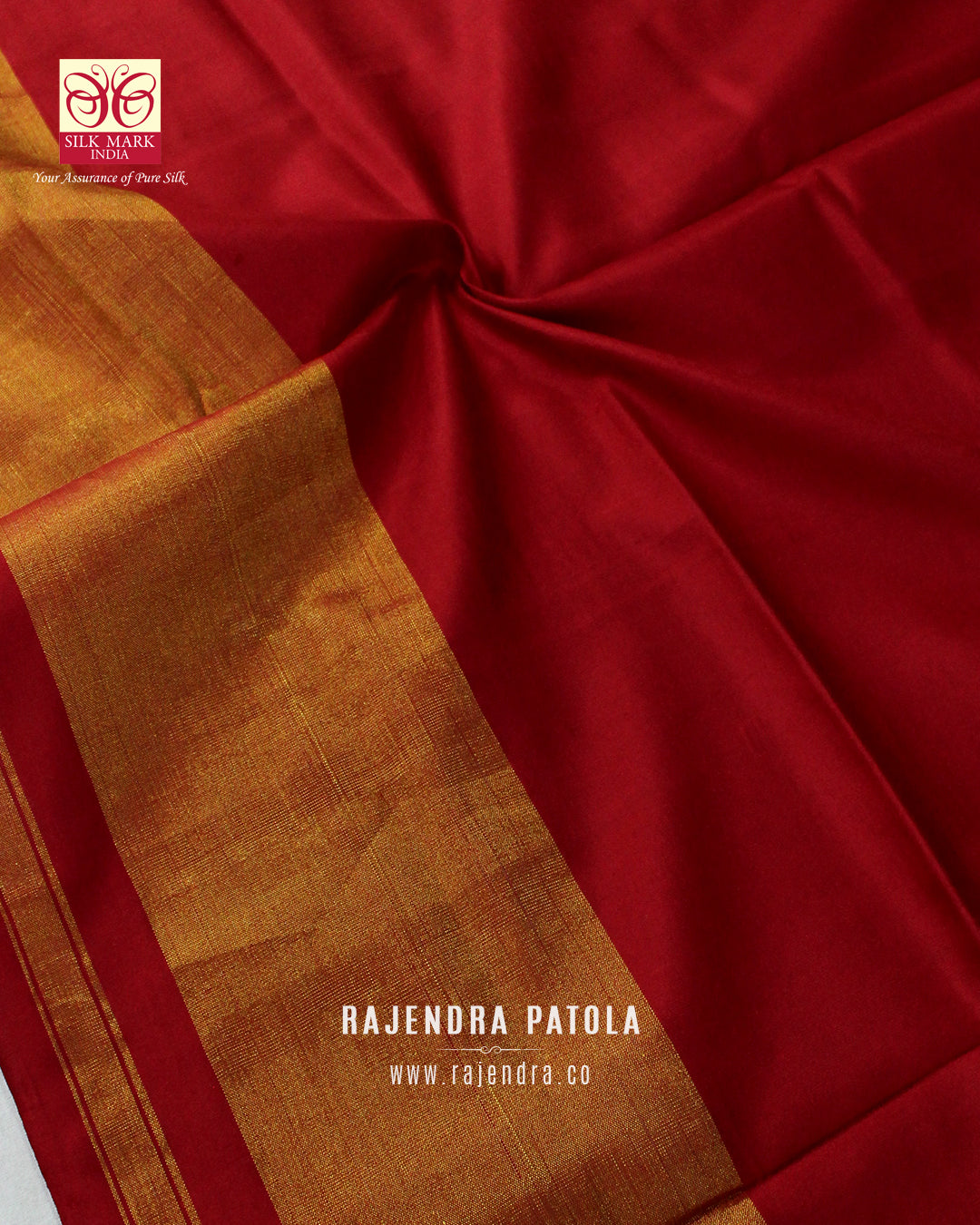 Traditional Hathi Popat Red Single Ikat Rajkot Patola Saree