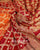 Traditional Pure Georgette Red Orange Banarasi Bandhani Saree