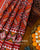 Premium Handwoven Red Orange Manek Chowk Double Ikat Patola Dupatta