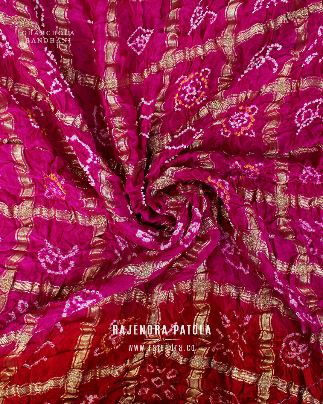 Traditional Gharchola Pure Gaji Silk Bandhani Saree