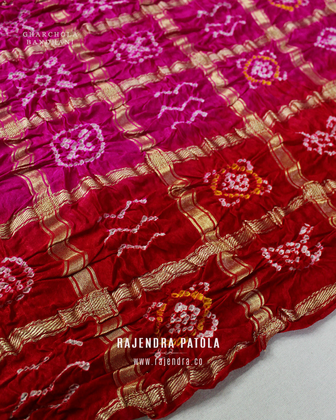 Traditional Gharchola Pure Gaji Silk Bandhani Saree