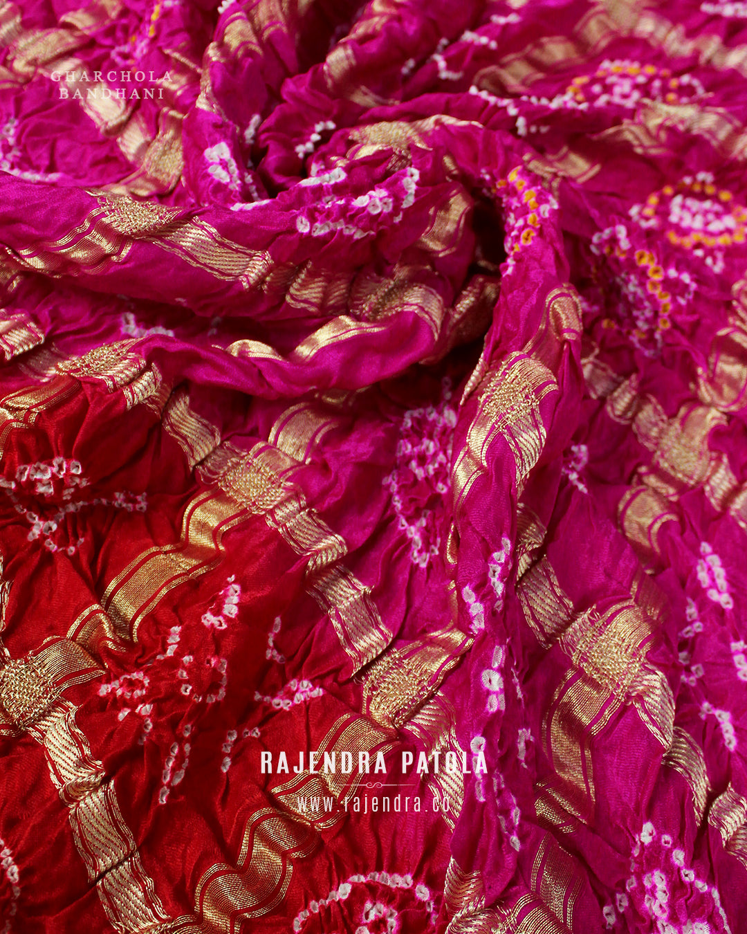 Traditional Gharchola Pure Gaji Silk Bandhani Saree