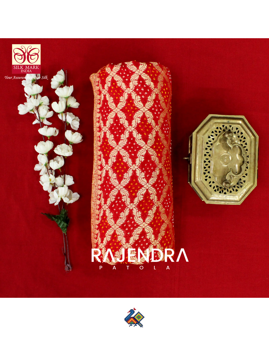 Traditional Red Pure Georgette Banarasi Bandhani Saree