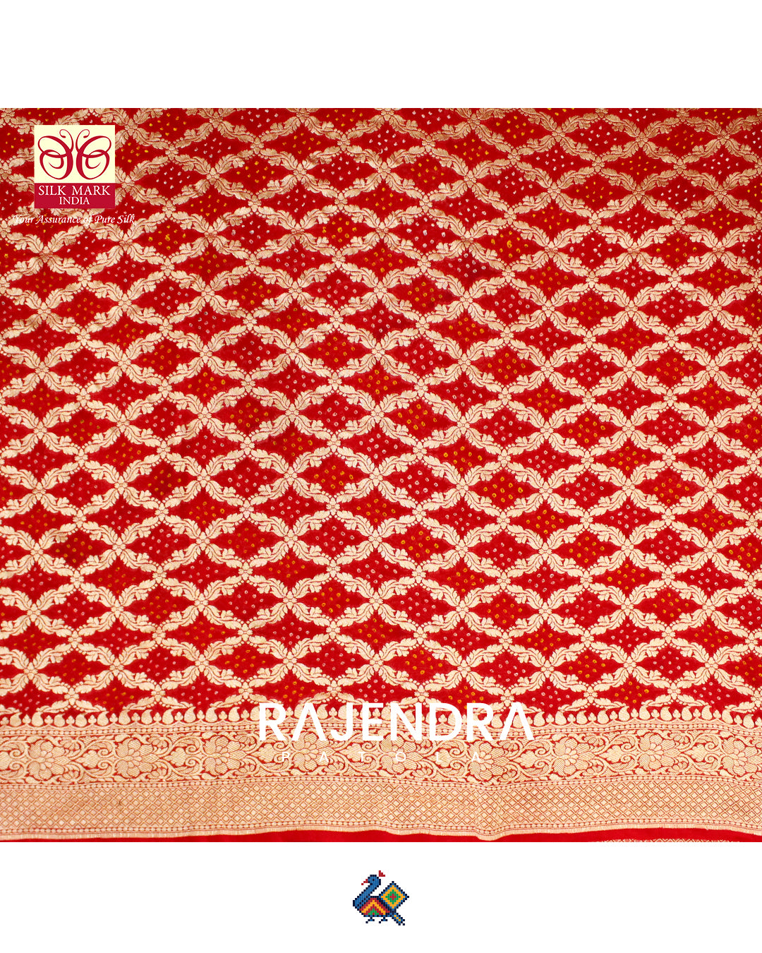 Traditional Red Pure Georgette Banarasi Bandhani Saree