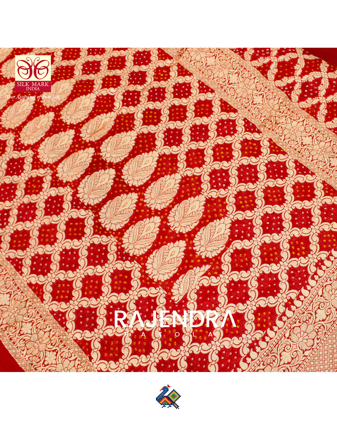 Traditional Red Pure Georgette Banarasi Bandhani Saree
