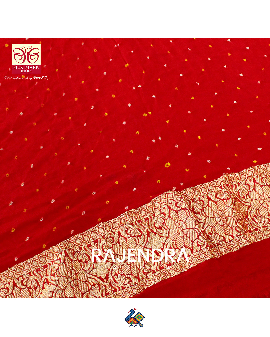 Traditional Red Pure Georgette Banarasi Bandhani Saree