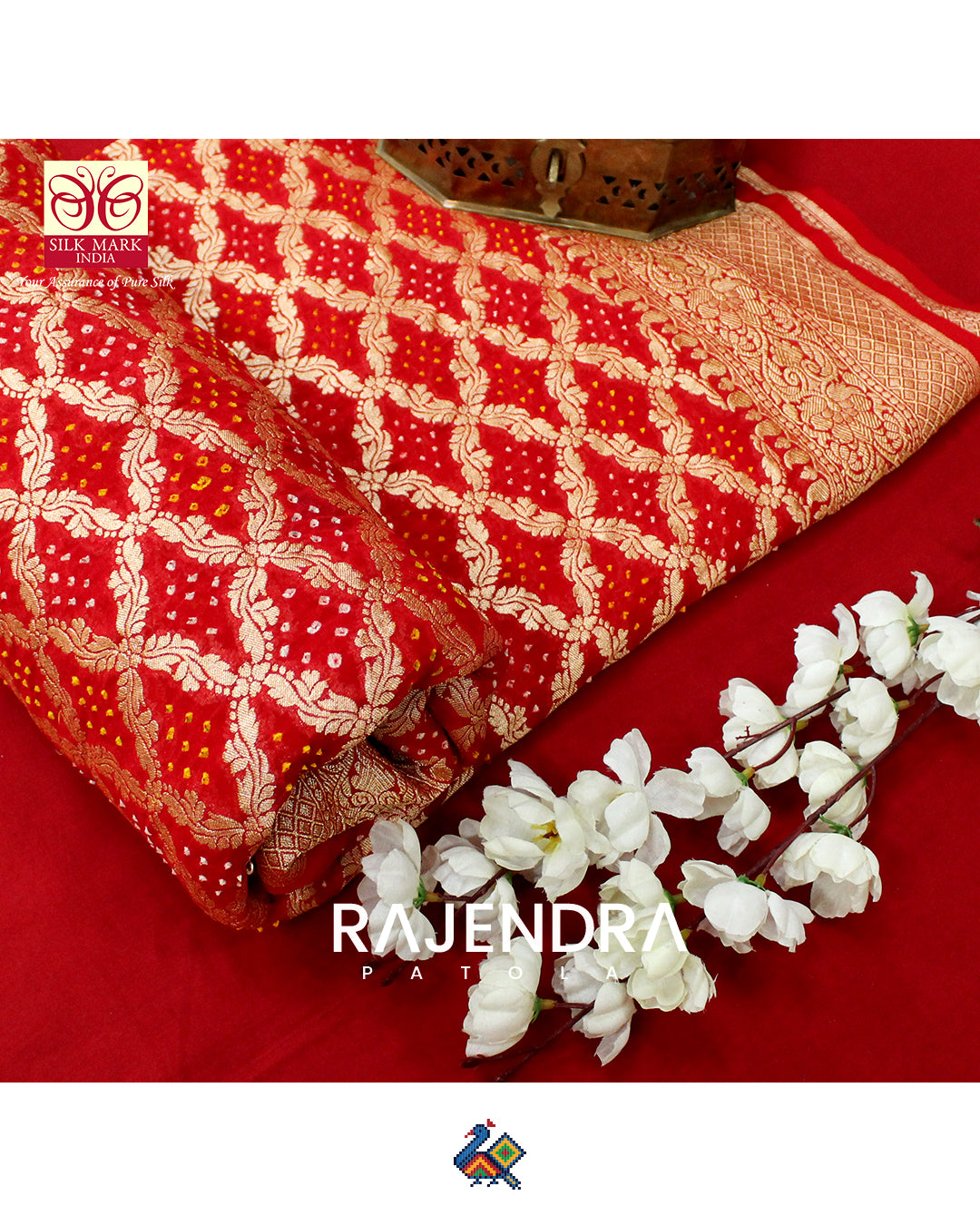 Traditional Red Pure Georgette Banarasi Bandhani Saree