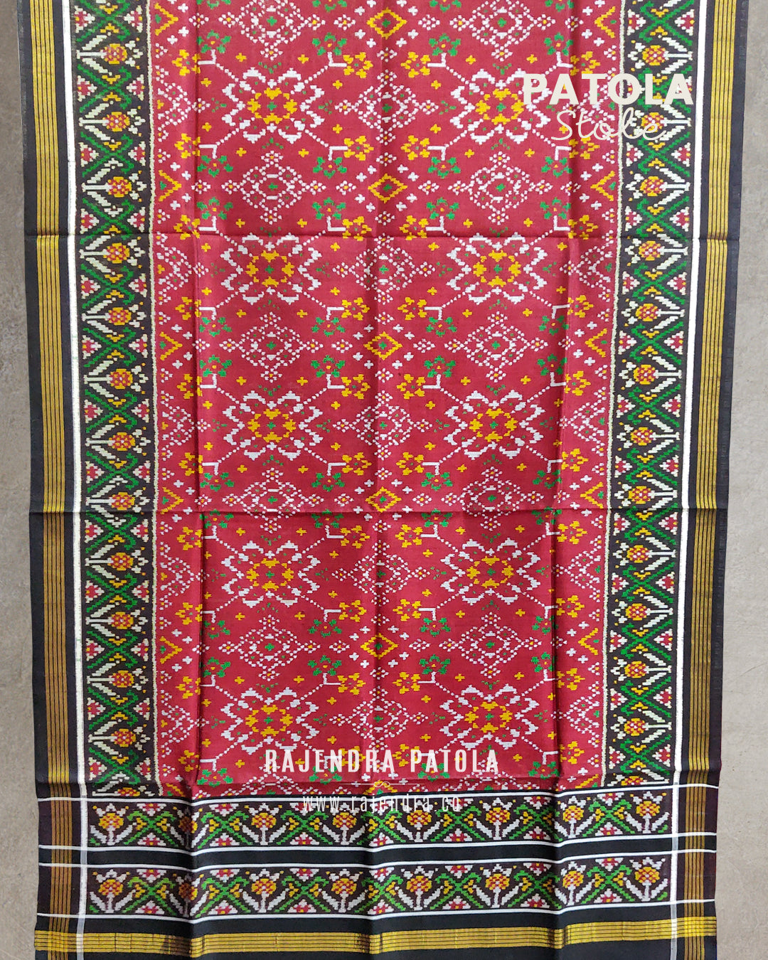 Navratna Semi Double Weave Rajkot Patola Stole