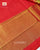 Traditional Red Nari Kunjar Skirt Keri Rajkot Patola Saree