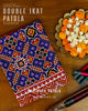 Premium Manek Chowk Red and Blue Double Ikat Patola Dupatta