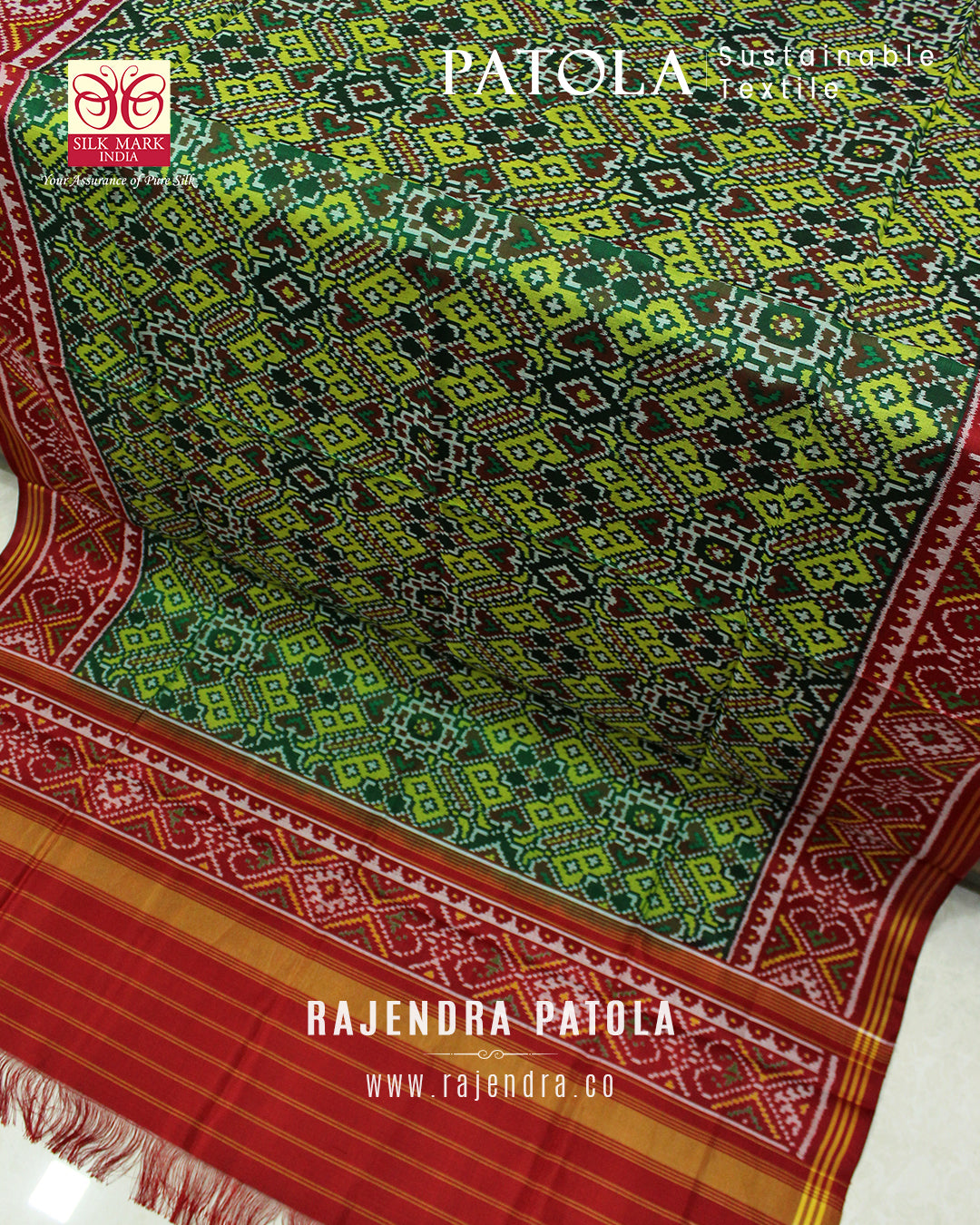 Con Manek Traditional Manek chowk Semi Double Weave Rajkot Patola Dupatta ...