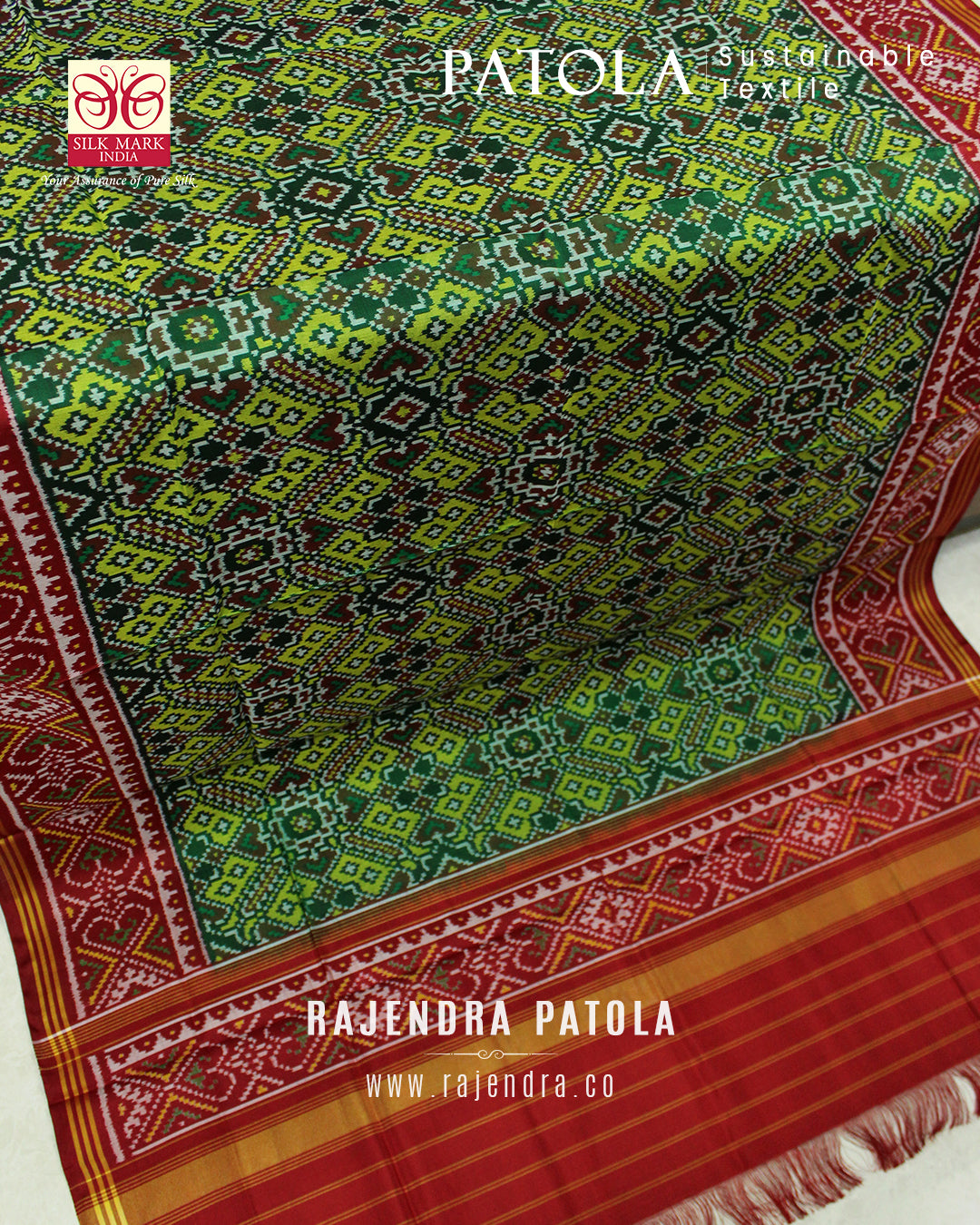 Traditional Manek chowk Semi Double Weave Rajkot Patola Dupatta