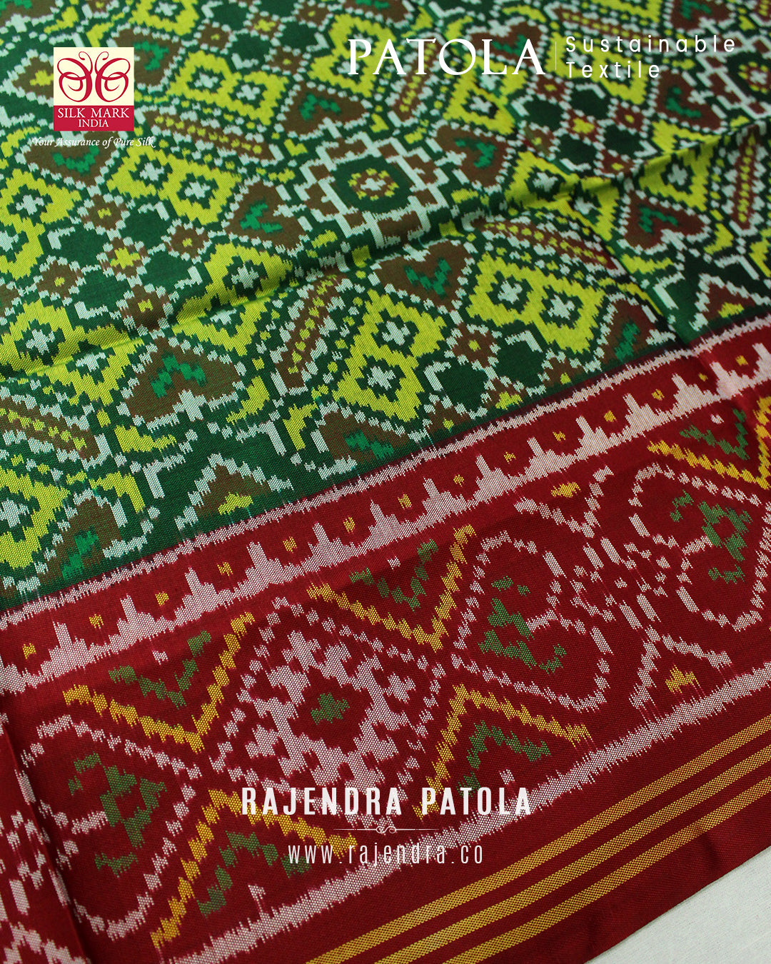 Traditional Manek chowk Semi Double Weave Rajkot Patola Dupatta