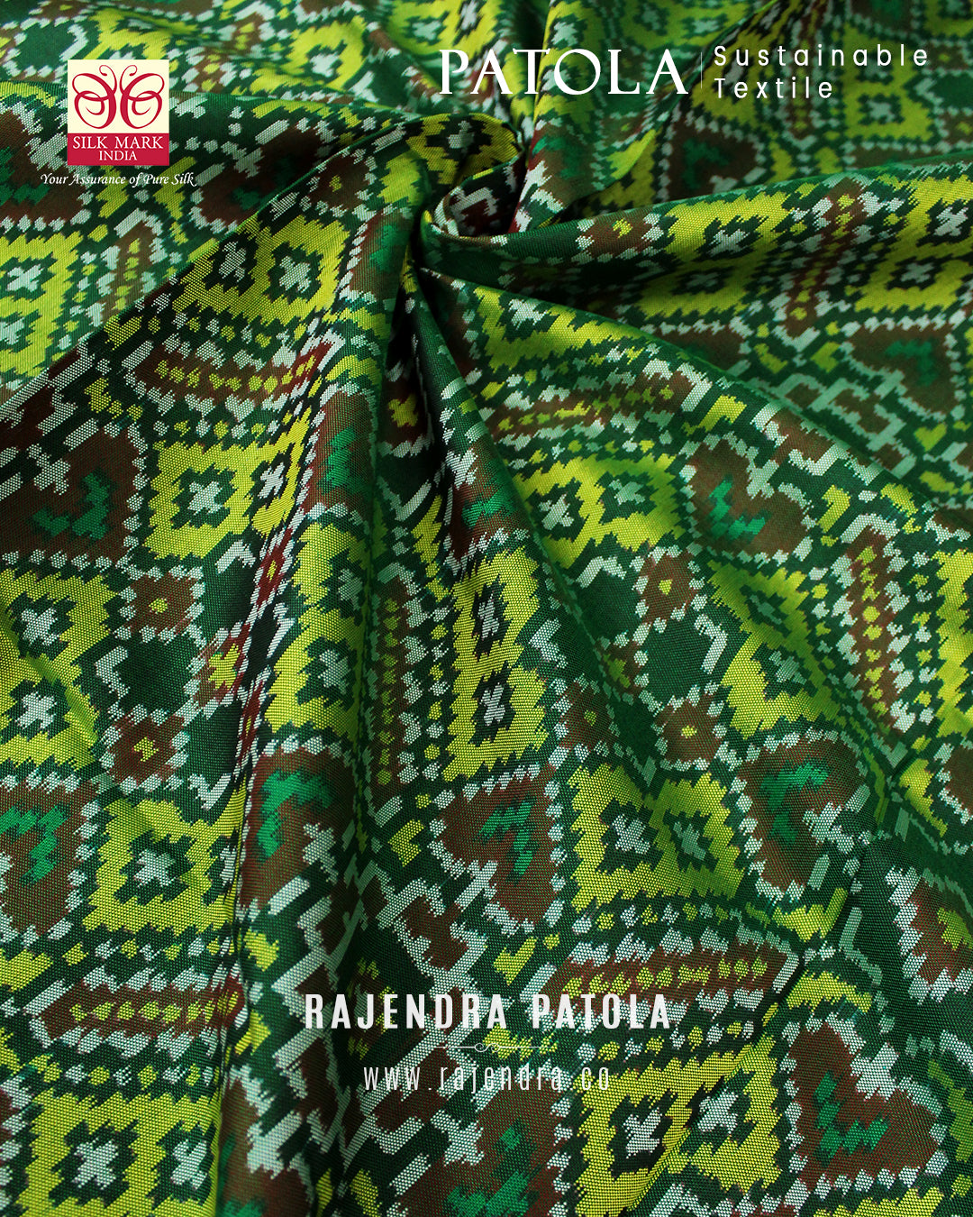 Traditional Manek chowk Semi Double Weave Rajkot Patola Dupatta
