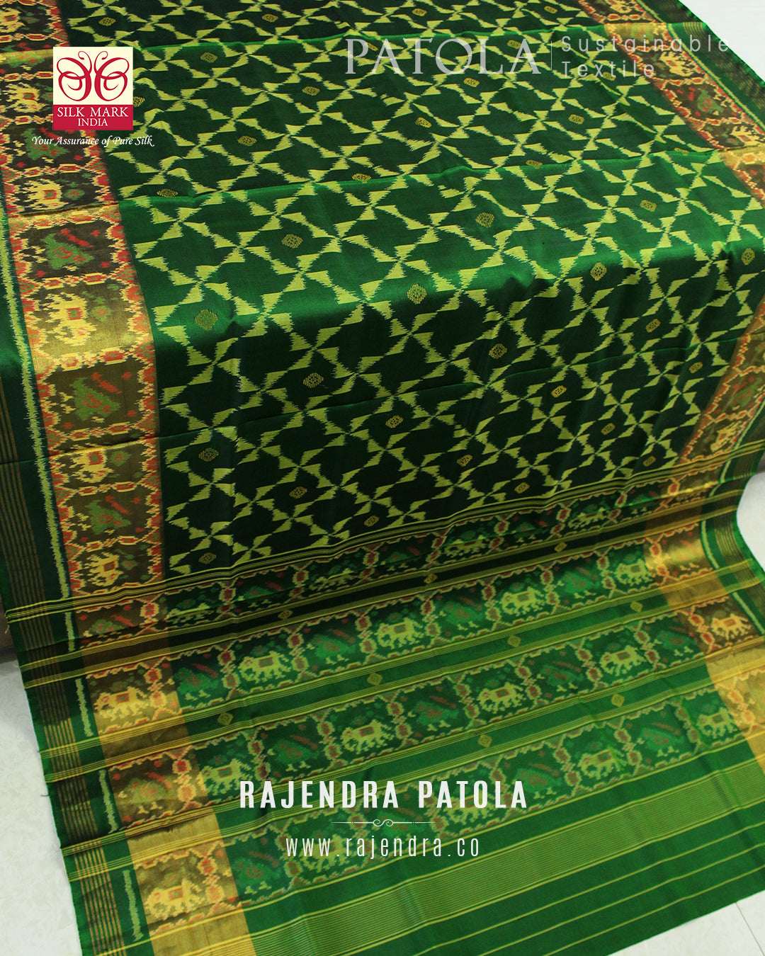 Fancy Zari Banarasi Butta Single Ikat Rajkot Patola Saree