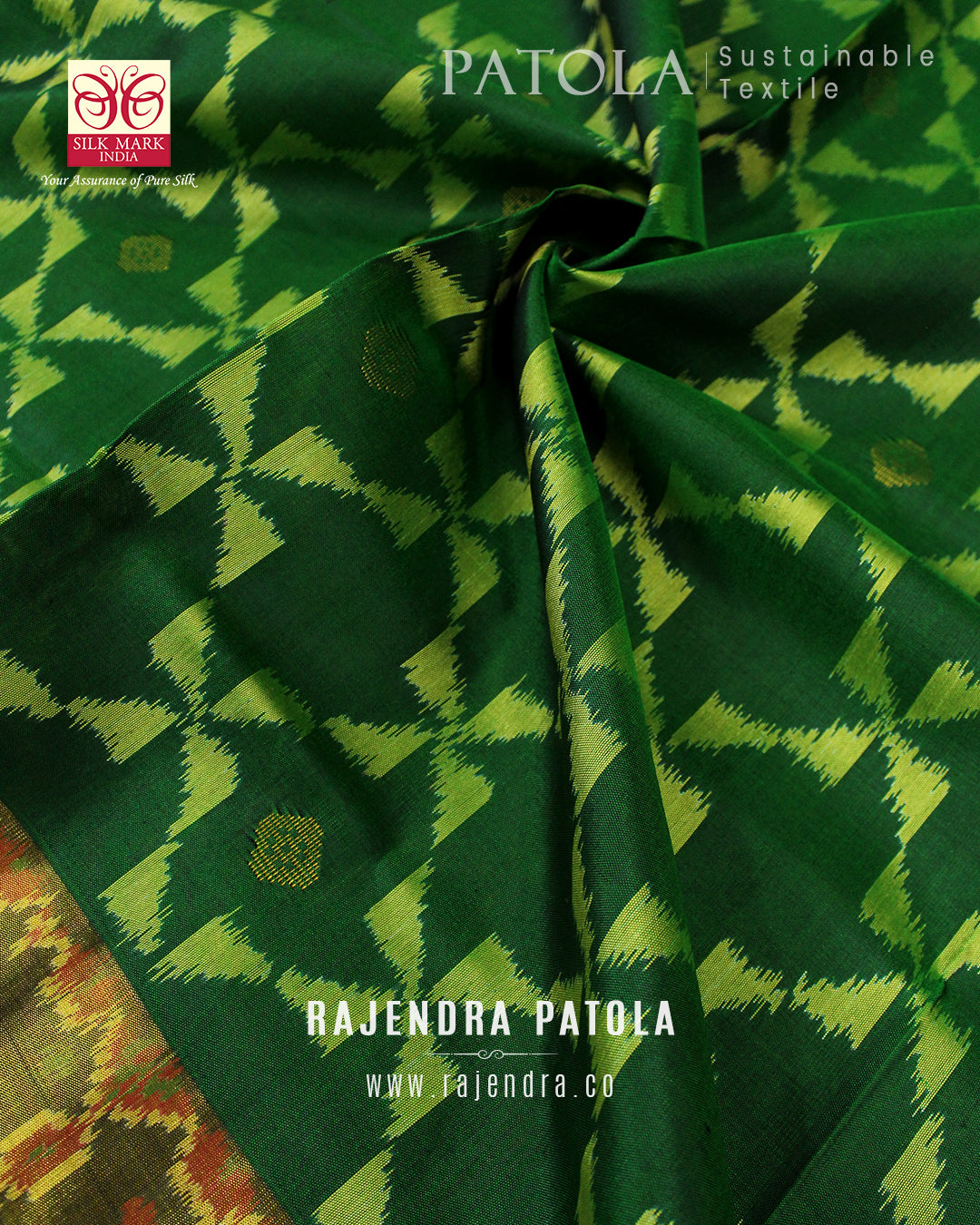 Fancy Zari Banarasi Butta Single Ikat Rajkot Patola Saree