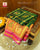 Traditional Zari Checks Pink Green Single Ikat Rajkot Patola Saree