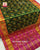 Traditional Zari Checks Pink Green Single Ikat Rajkot Patola Saree