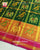 Traditional Zari Checks Pink Green Single Ikat Rajkot Patola Saree